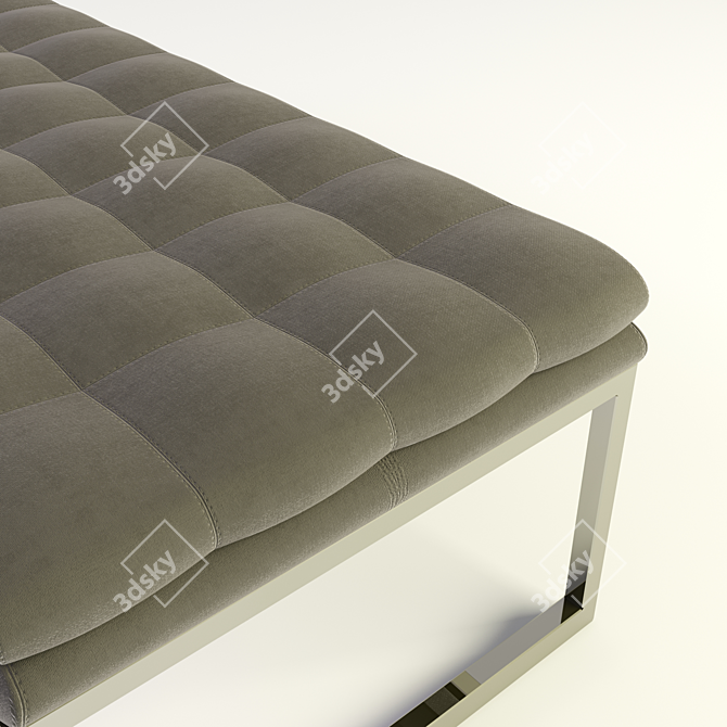 Sleek Low Poly Bench 3D model image 2