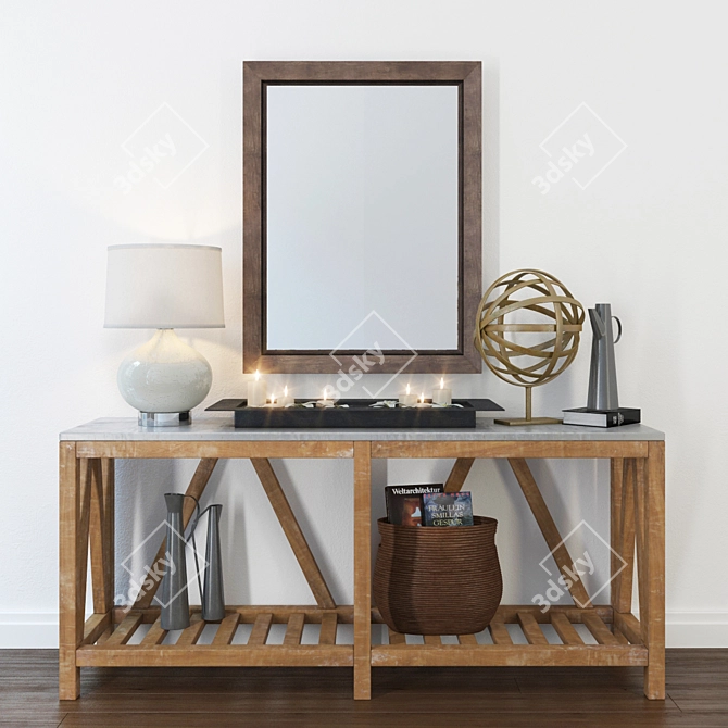 Modern Entryway Set 3D model image 1