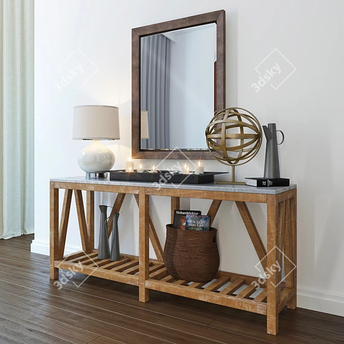 Modern Entryway Set 3D model image 2