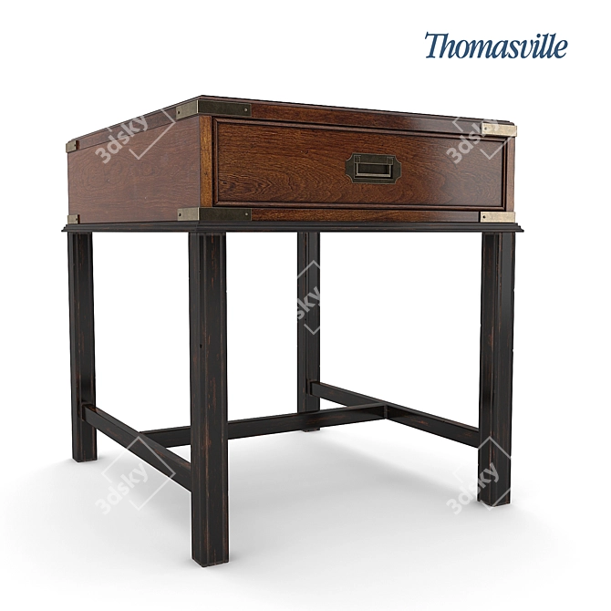 Thomasville Campaign End Table 3D model image 1