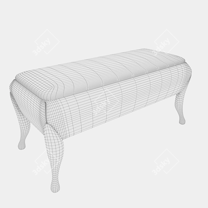 Elegant Veneziane Memories Bench 3D model image 2