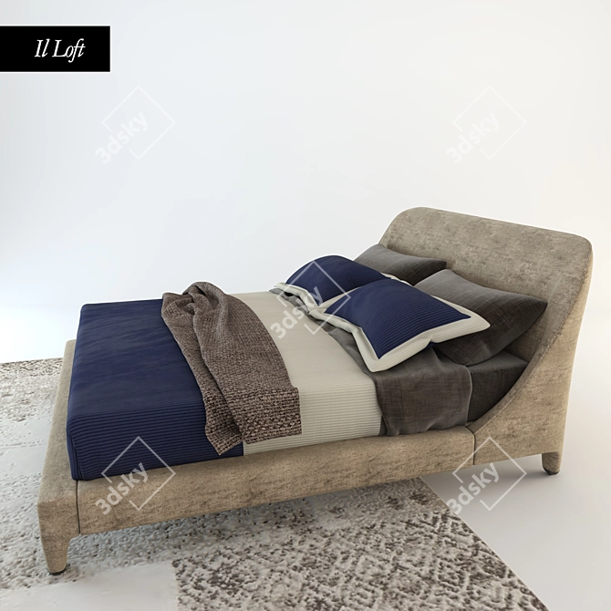 Delta Round IL Loft Bed 3D model image 2