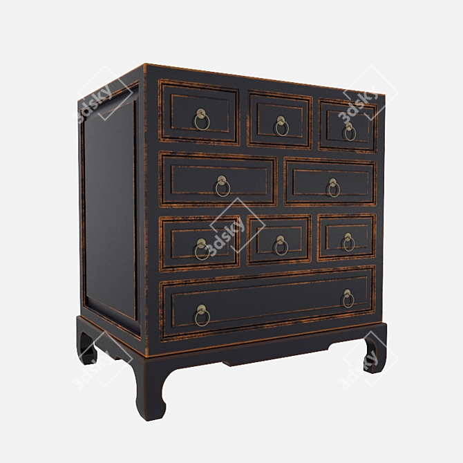 Yao-hsiang Chest - Elegant Storage Solution 3D model image 1