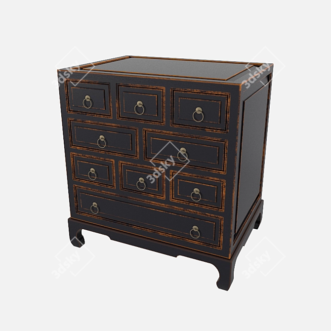 Yao-hsiang Chest - Elegant Storage Solution 3D model image 2
