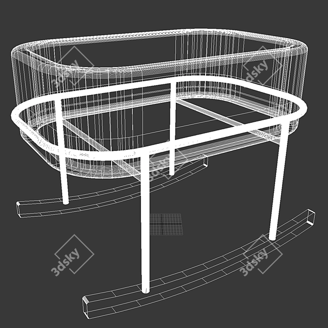 Modern Rocking Cradle by Monte Rockwell 3D model image 3