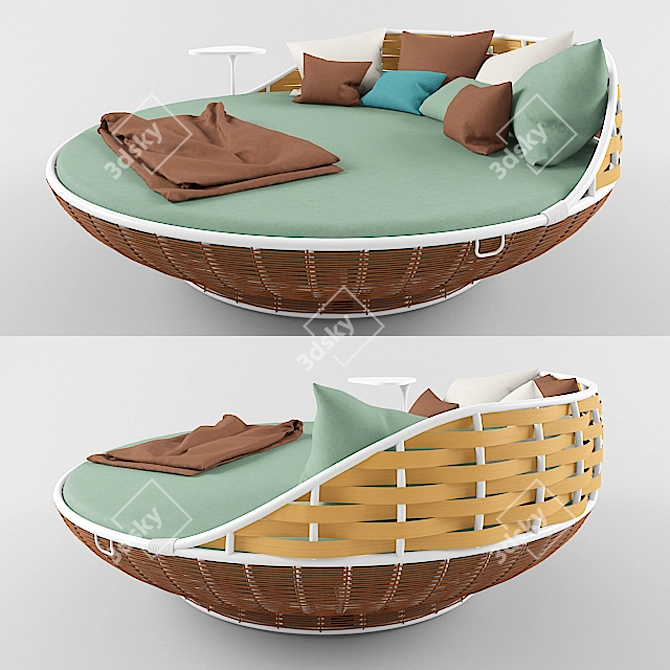 Soothing Seas Bed: Tranquil Dreams 3D model image 1