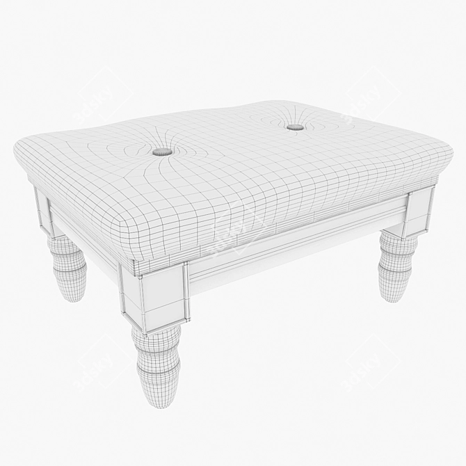 Cozy Footstool for Relaxing 3D model image 2