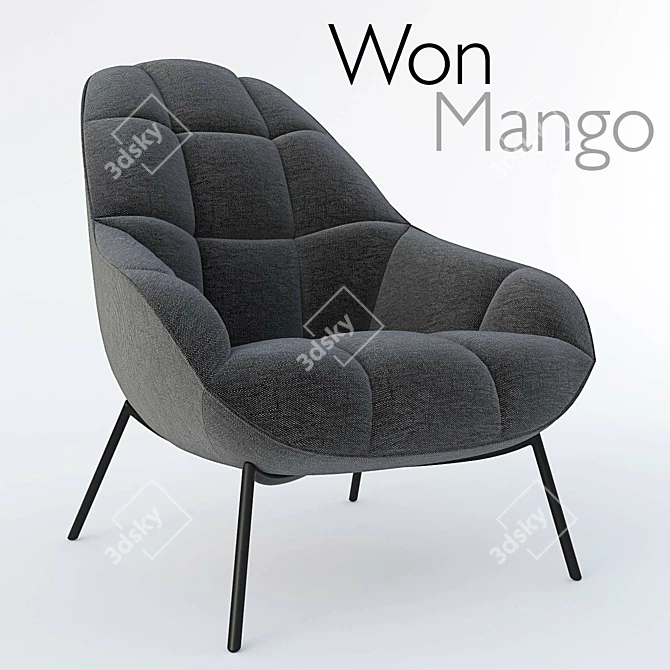 Mango Lounge Chair: Designer Comfort 3D model image 1