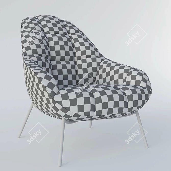 Mango Lounge Chair: Designer Comfort 3D model image 2