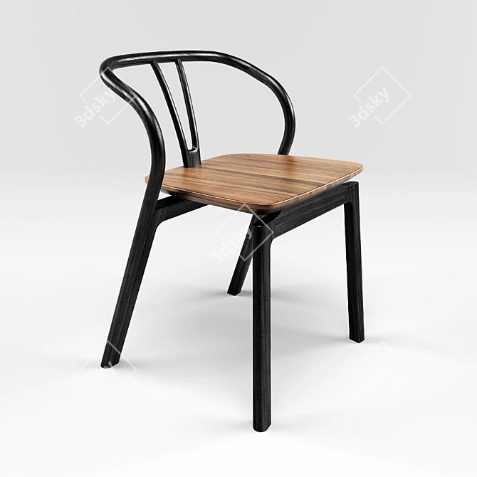 Ercol Flow Chair: Stylish and Ergonomic 3D model image 1