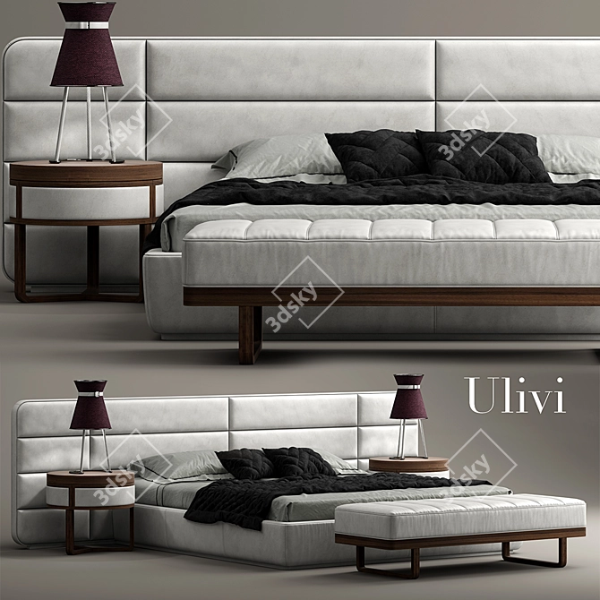 ulivi MASTER Bed - Luxury Comfort 3D model image 1