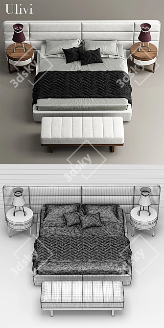 ulivi MASTER Bed - Luxury Comfort 3D model image 3