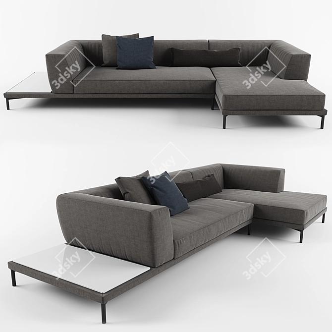 Luxury Contemporary Marc-U Sofa 3D model image 1