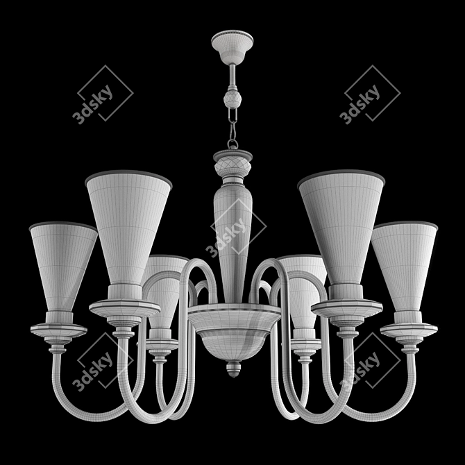 Elegant Torcia Chandelier: Unleash Your Style 3D model image 2