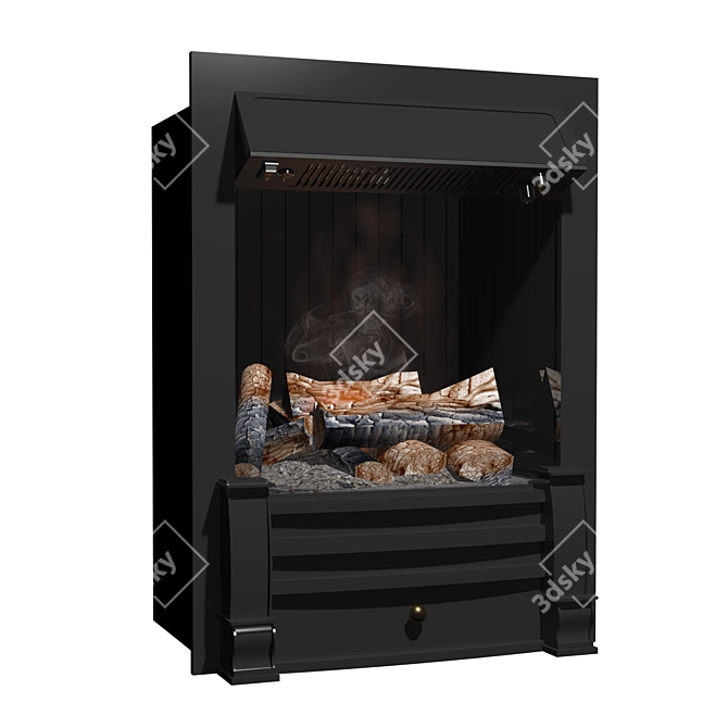 3D Volcano: RealFlame's Ultimate Electric Fireplace 3D model image 1