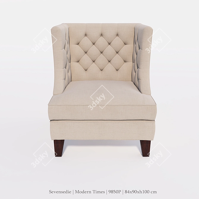 Luxurious Fortuna Armchair: Timeless Elegance 3D model image 1