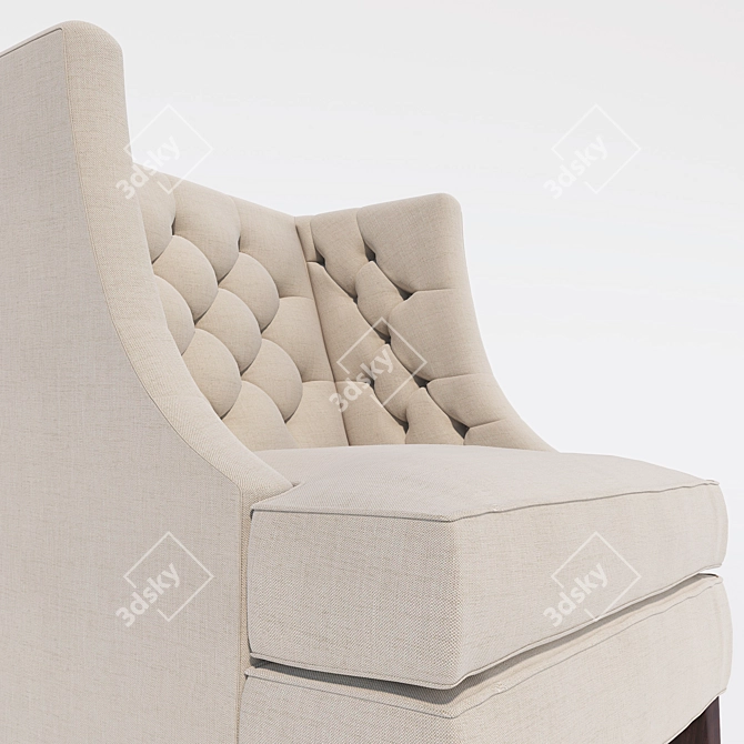 Luxurious Fortuna Armchair: Timeless Elegance 3D model image 3