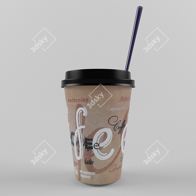 Eco-Friendly Coffee Cup 3D model image 1