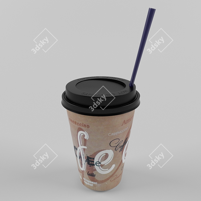 Eco-Friendly Coffee Cup 3D model image 2