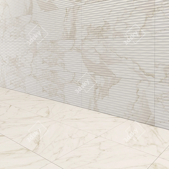 FAP Ceramiche Roma: Elegant Marble-inspired Tiles 3D model image 2