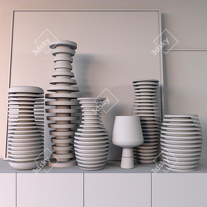 Artistic Vase Collection 3D model image 3