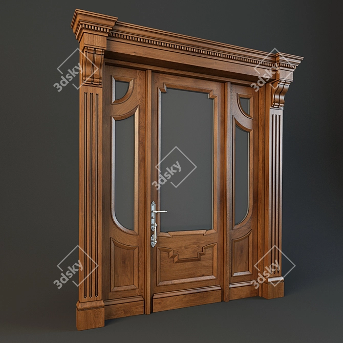 Title: Custom Architectural Door 3D model image 2