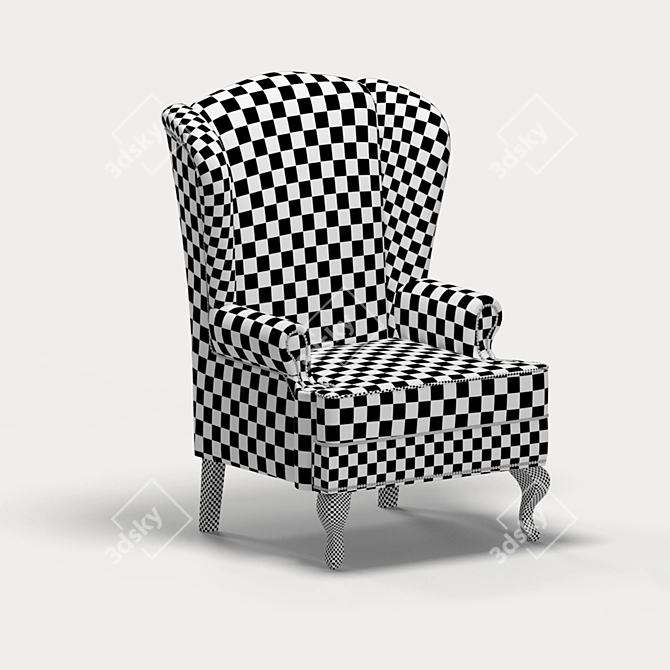 Quilted Garden Chair: Elegant and Luxurious 3D model image 2