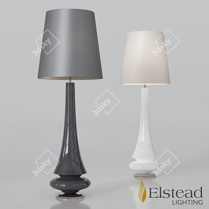 Spin Ceramic Table Lamp - Elstead Lighting 3D model image 1