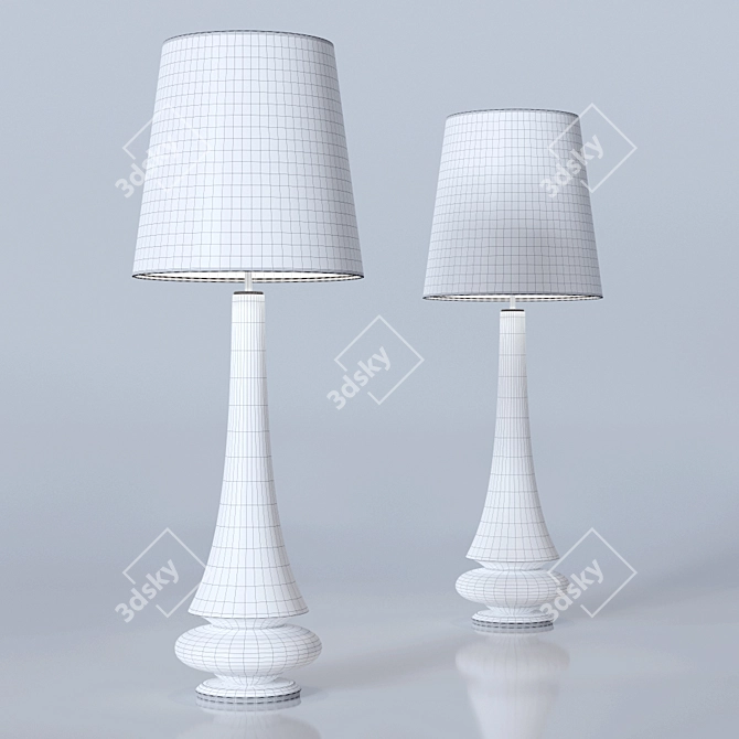 Spin Ceramic Table Lamp - Elstead Lighting 3D model image 2