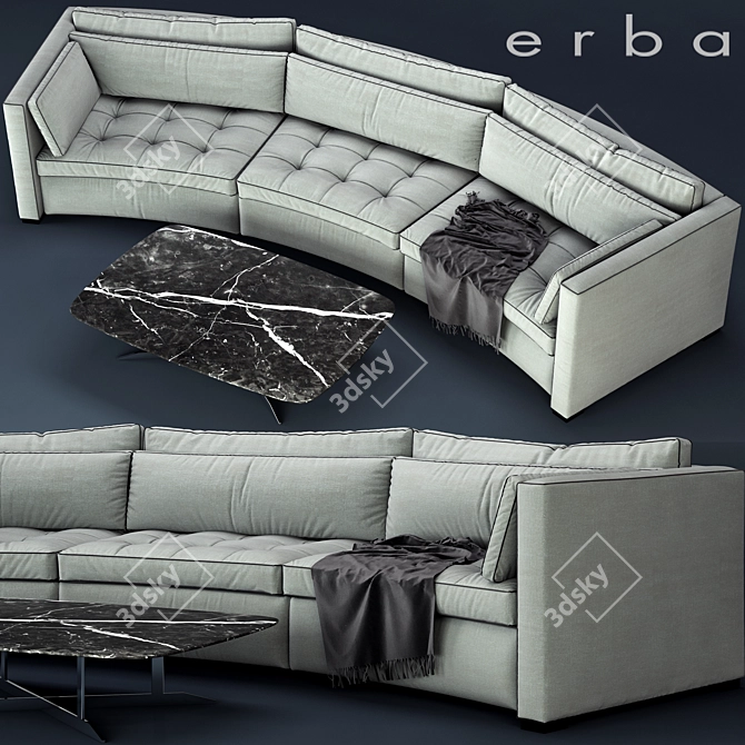 ERBA ALCHIMIA TONDO: Modern Italian Circular Sofa 3D model image 1