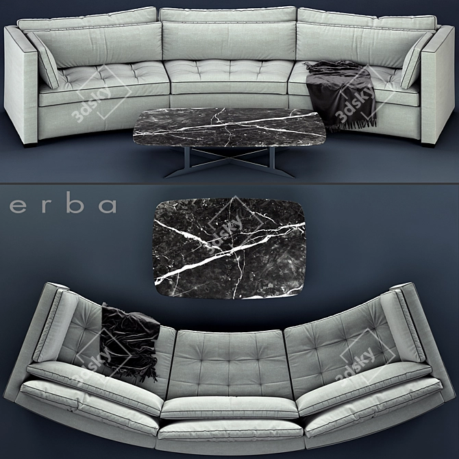 ERBA ALCHIMIA TONDO: Modern Italian Circular Sofa 3D model image 2