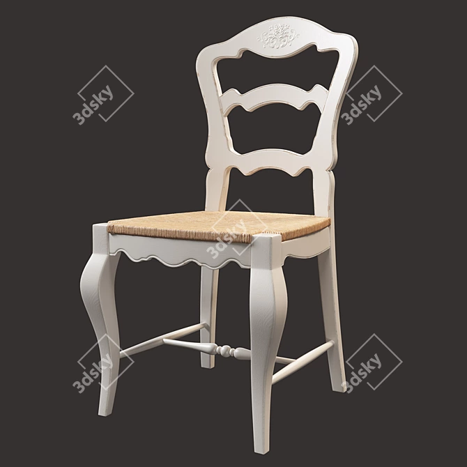 French Artichoke Chair: Fleur d'Artichaut 3D model image 1