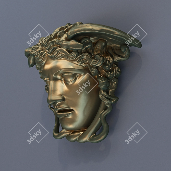 3D Scanned Medusa Head Sculpture 3D model image 2