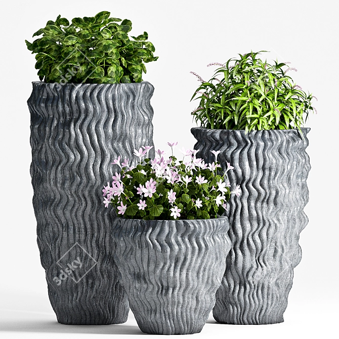 Stylish Plant Set - Perfect for Any Space! 3D model image 1