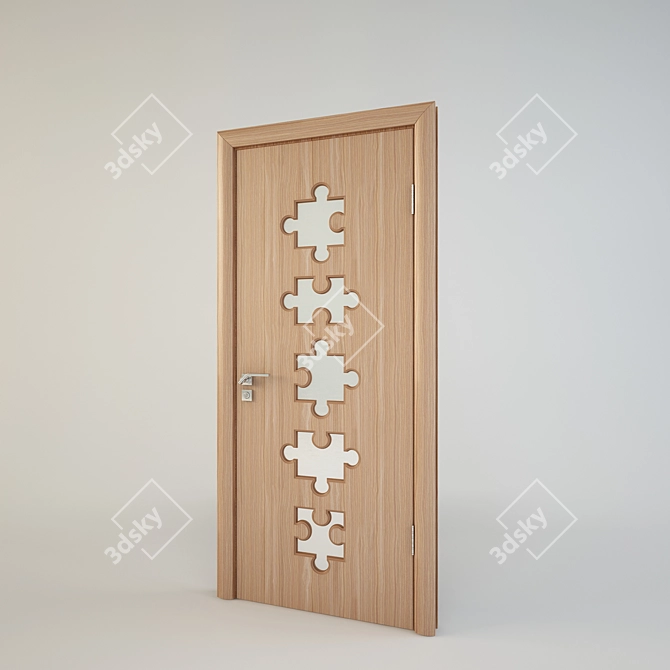 Custom Puzzle Doors: Stylish and Versatile 3D model image 2