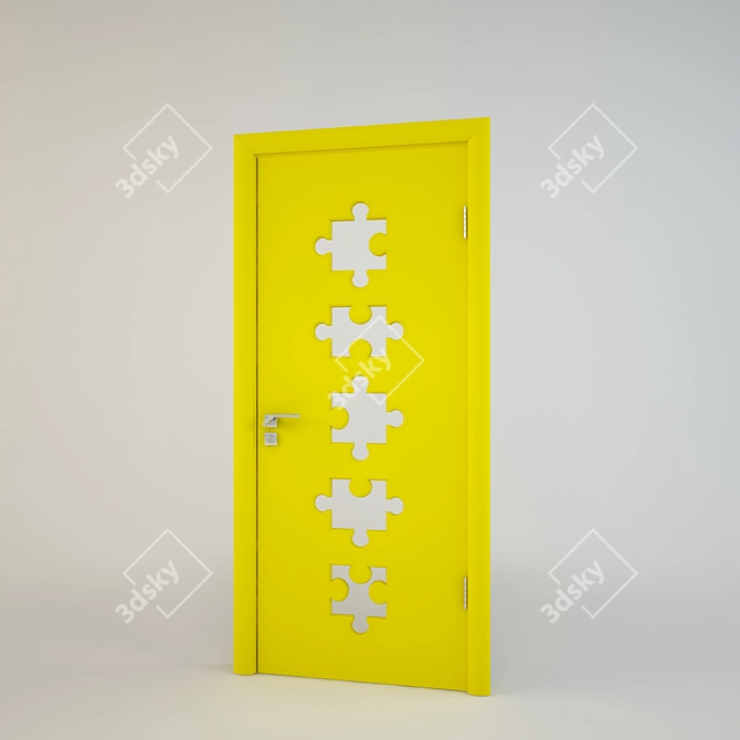 Custom Puzzle Doors: Stylish and Versatile 3D model image 3