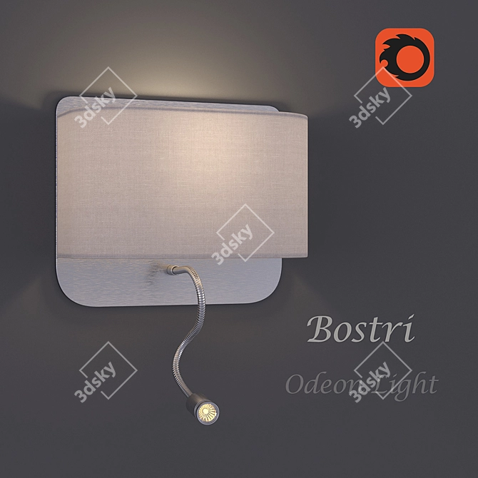 Flexible Wall Lamp with Reading Lights 3D model image 3