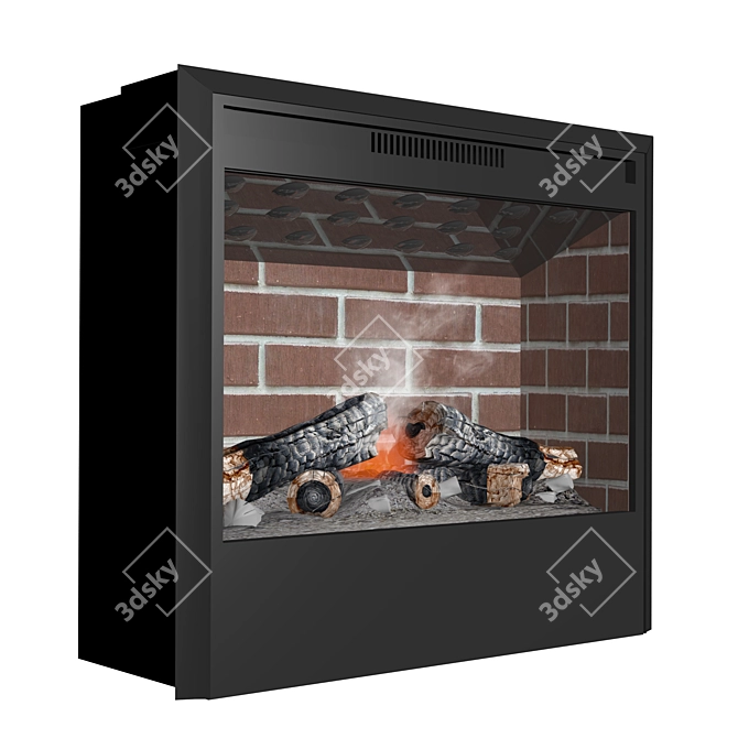 3D Helios RealFlame Electric Fireplace 3D model image 1