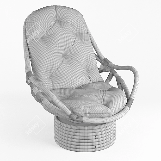 Blazing Needles Chair Pad 3D model image 2