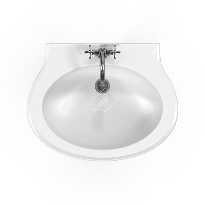 Cezares PRIMO: Modern Single-Hole Sink with Column Mount 3D model image 3