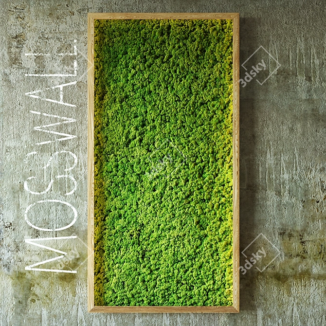 Vertical Green Wall - Natural Moss 3D model image 1