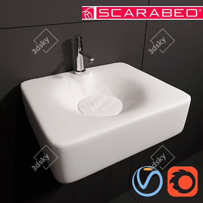 Scarabeo Ceramiche Fuji - Elegant and Versatile Bathroom Fixtures 3D model image 1