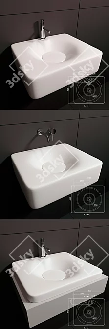 Scarabeo Ceramiche Fuji - Elegant and Versatile Bathroom Fixtures 3D model image 2