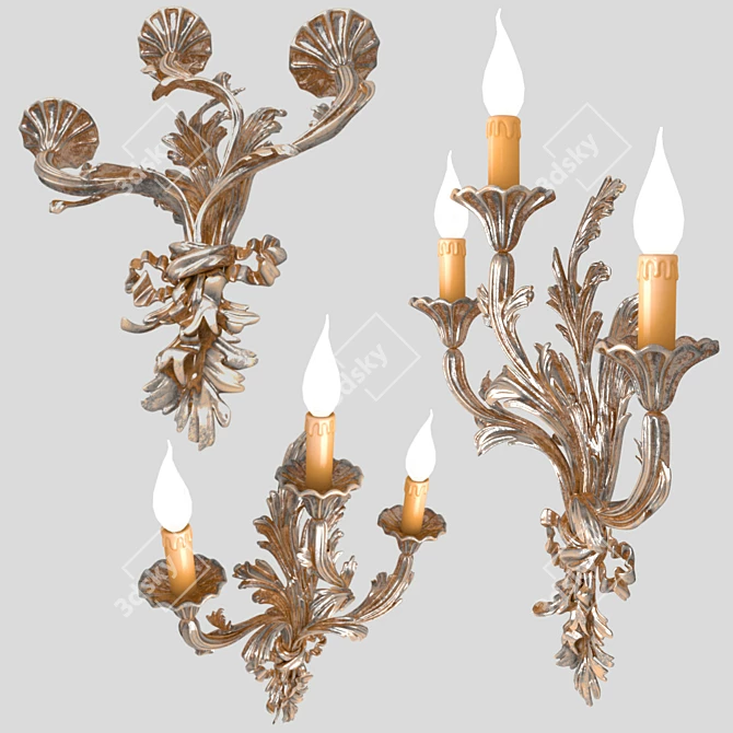 Leafy Elegance Sconces - Roberto Giovannini 3D model image 2