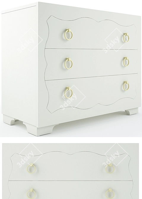 Audrey Bachelor's Chest by Bernhardt 3D model image 2