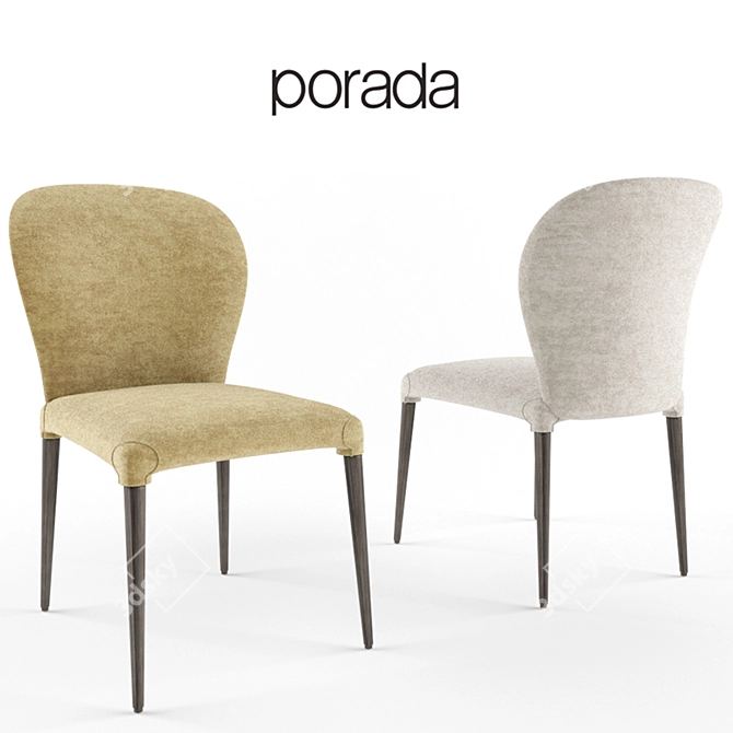 Elegant Astrid Chair by Porada 3D model image 2