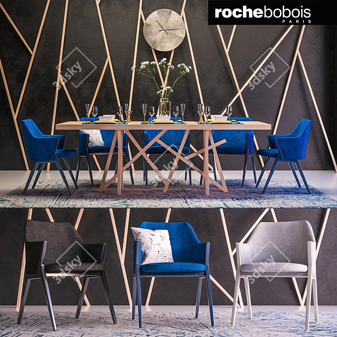 Luxury Roche Bobois Furniture Set 3D model image 1