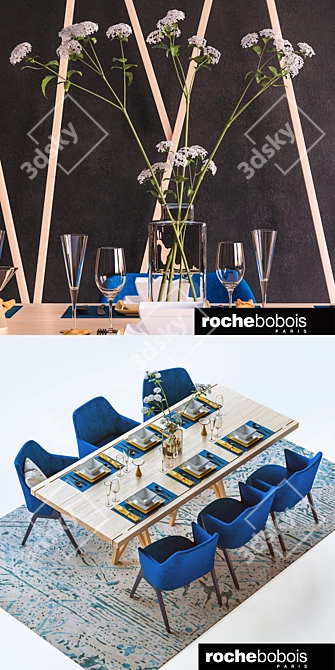 Luxury Roche Bobois Furniture Set 3D model image 2