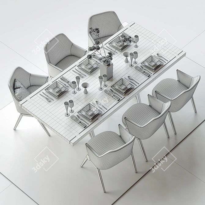 Luxury Roche Bobois Furniture Set 3D model image 3
