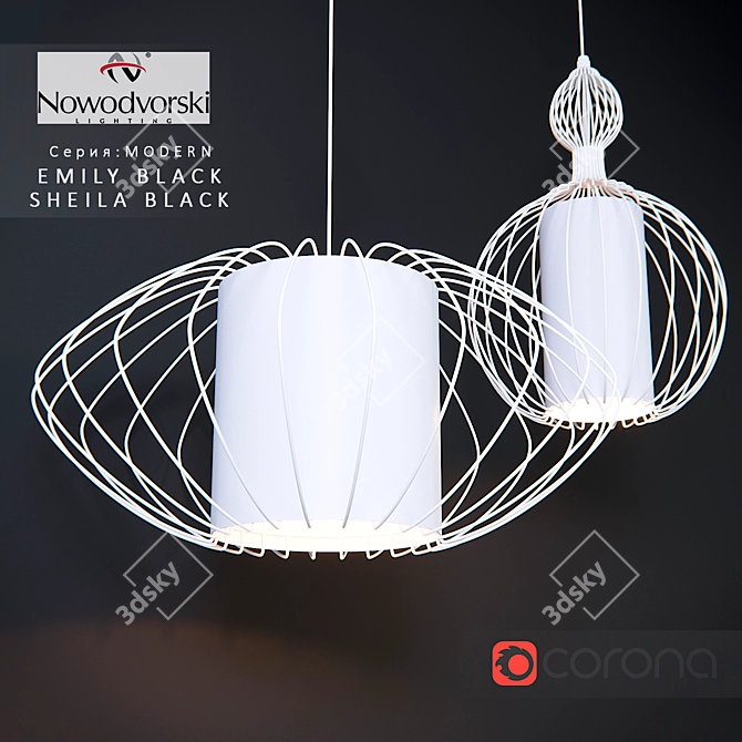 Nowodvorski ALICE ECRU Pendant Light 3D model image 2